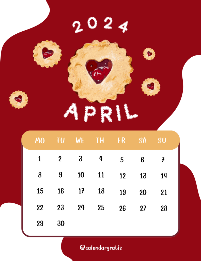 2024 April Calendar for Kids