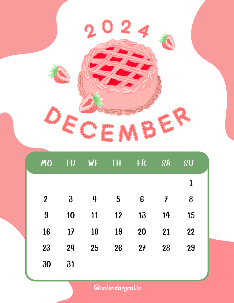 2024 December Calendar for Kids