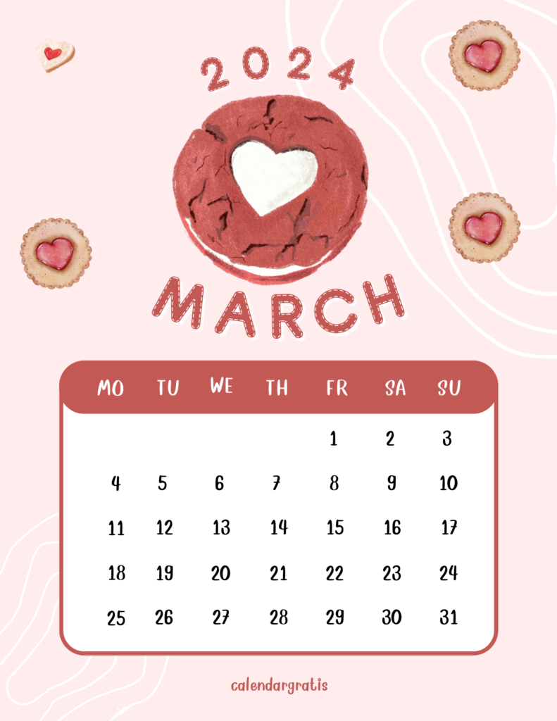 March 2024 Calendar for Kids