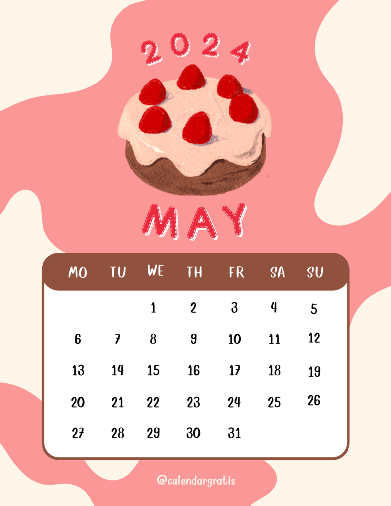 2024 May Calendar for Kids