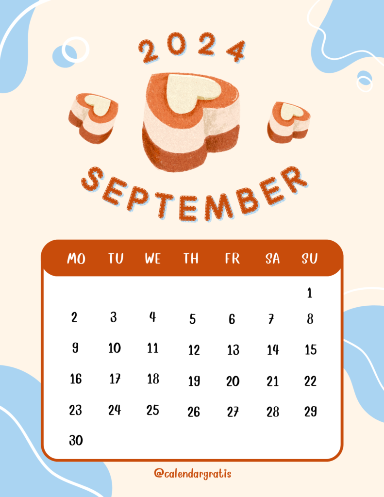 2024 September Calendar for Kids
