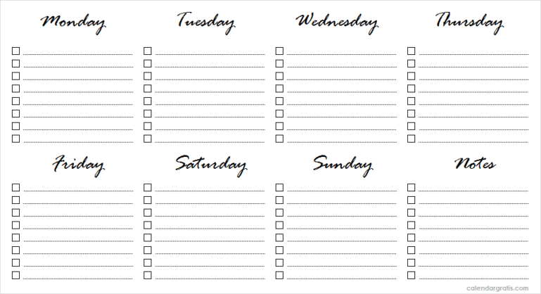 To Do List Template Printable Free Weekly To Do Planner Notebook