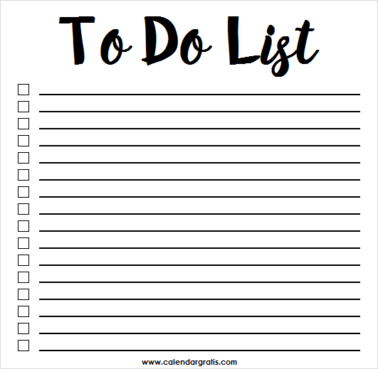 To Do List planner printable free