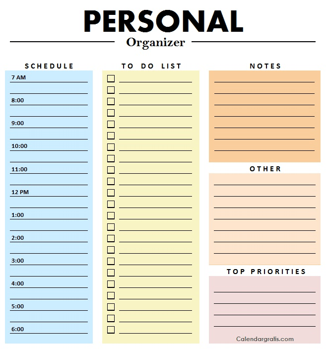 Organizer Templates Printable organizer-templates-printable