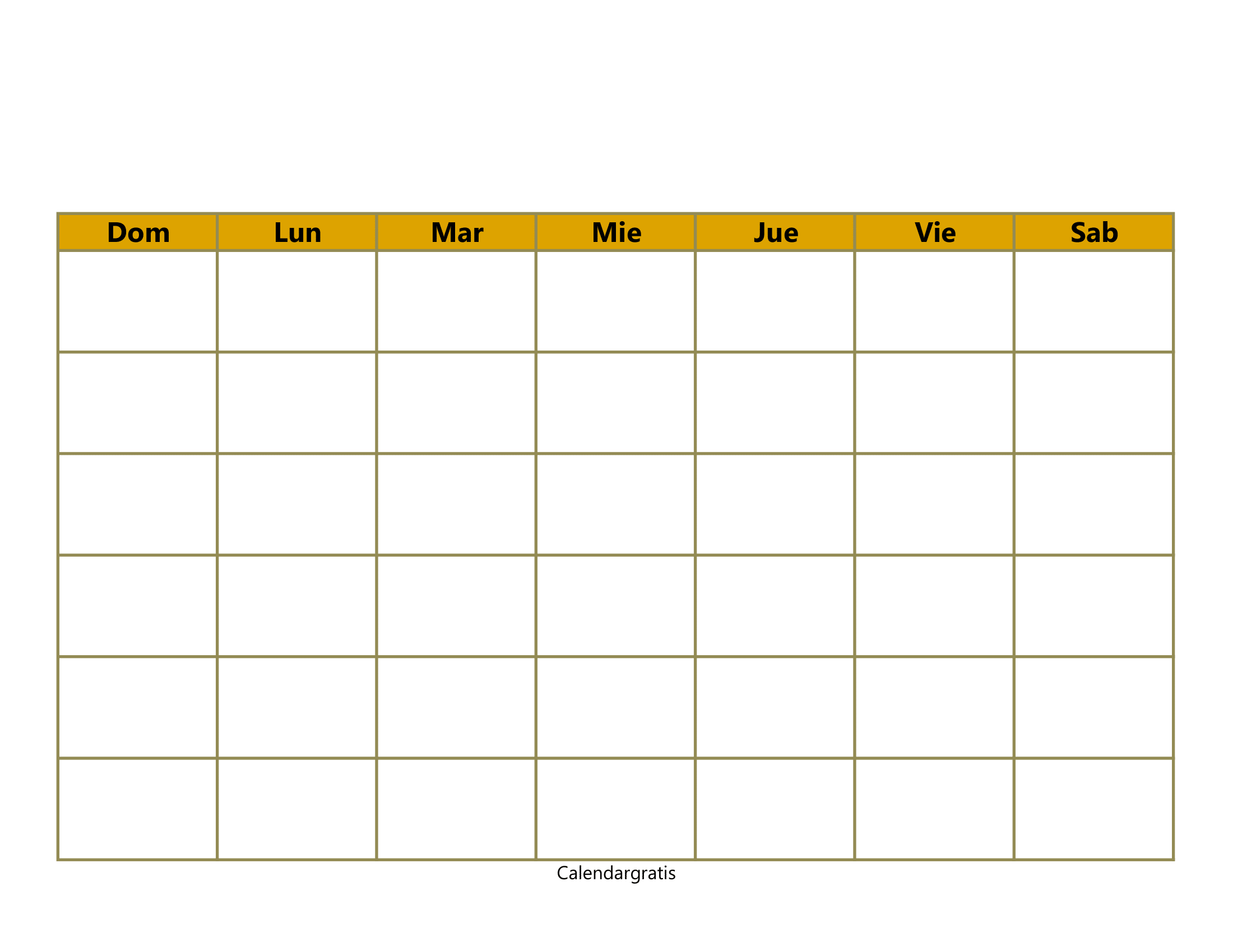 Descarga nuestro calendario en blanco para imprimir y personalizar según tus necesidades