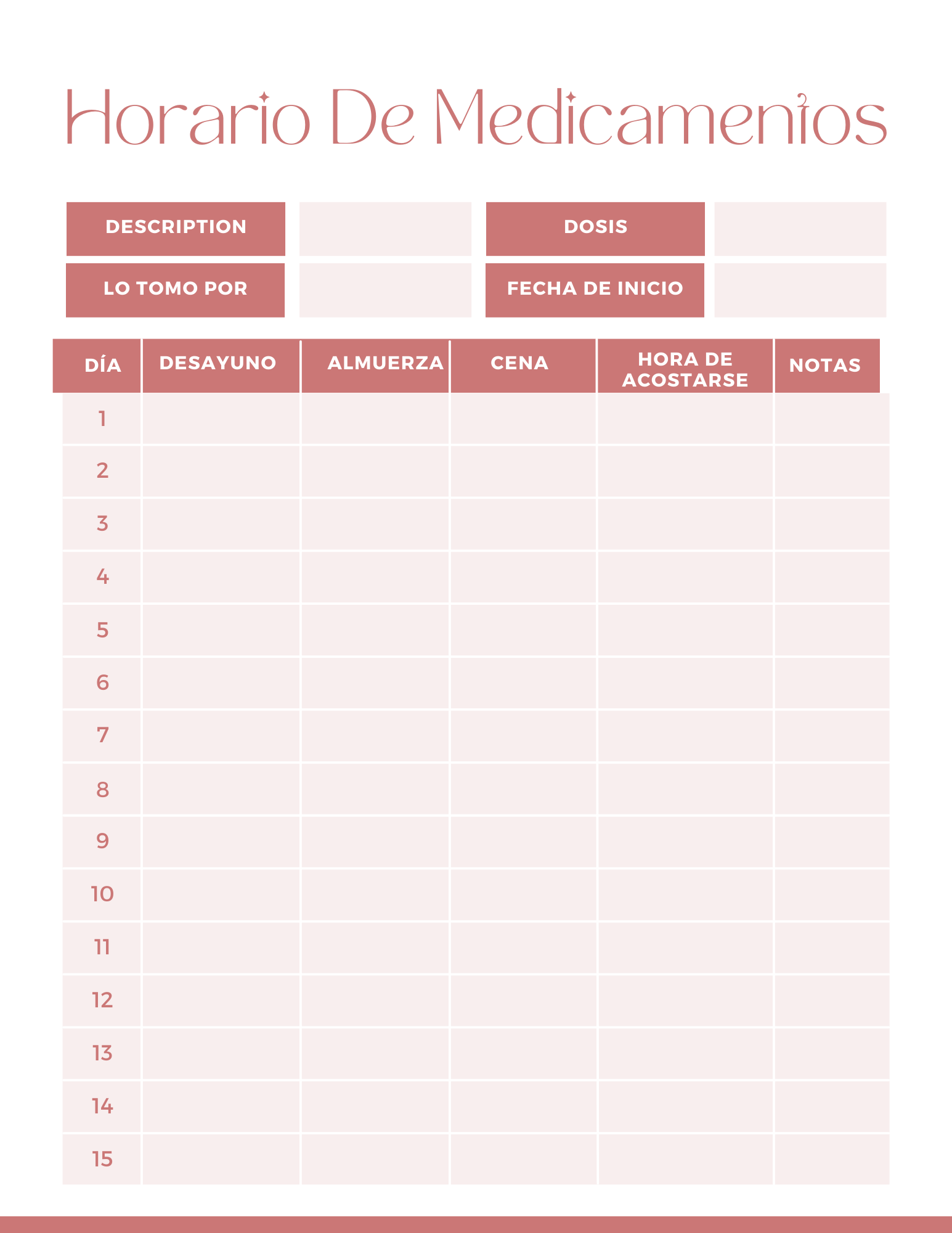 Guía visual para el correcto horario de medicamentos