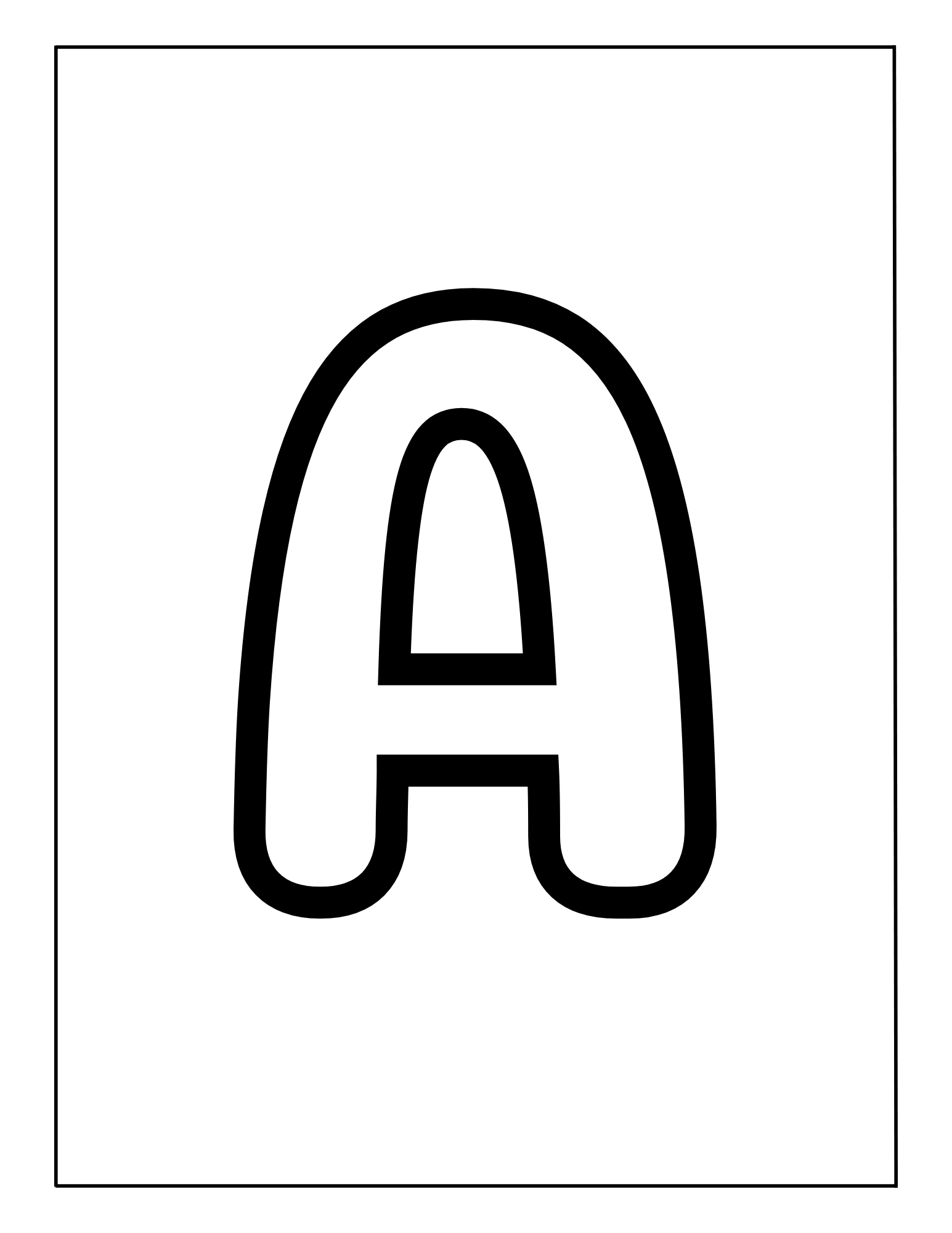 Alphabet Coloring Pages A-Z for learning.