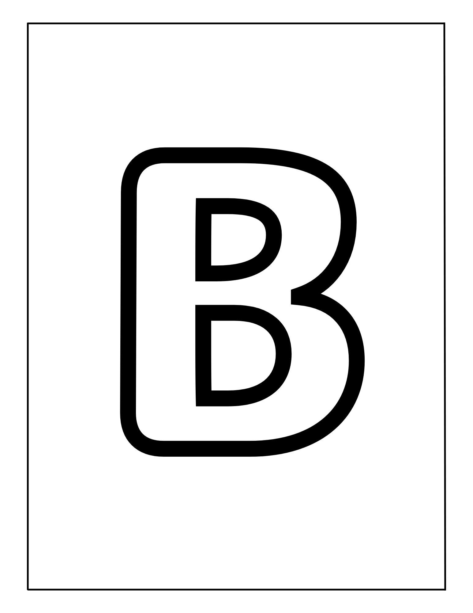 Alphabet Coloring Pages A-Z - B
