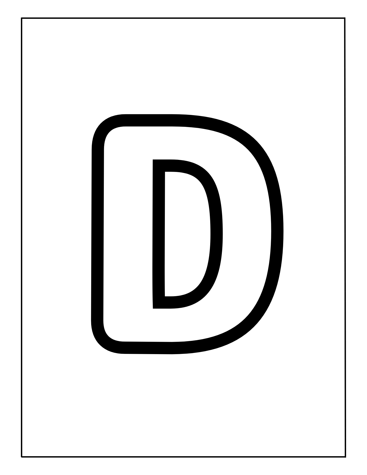 Alphabet Coloring Pages A-Z - D