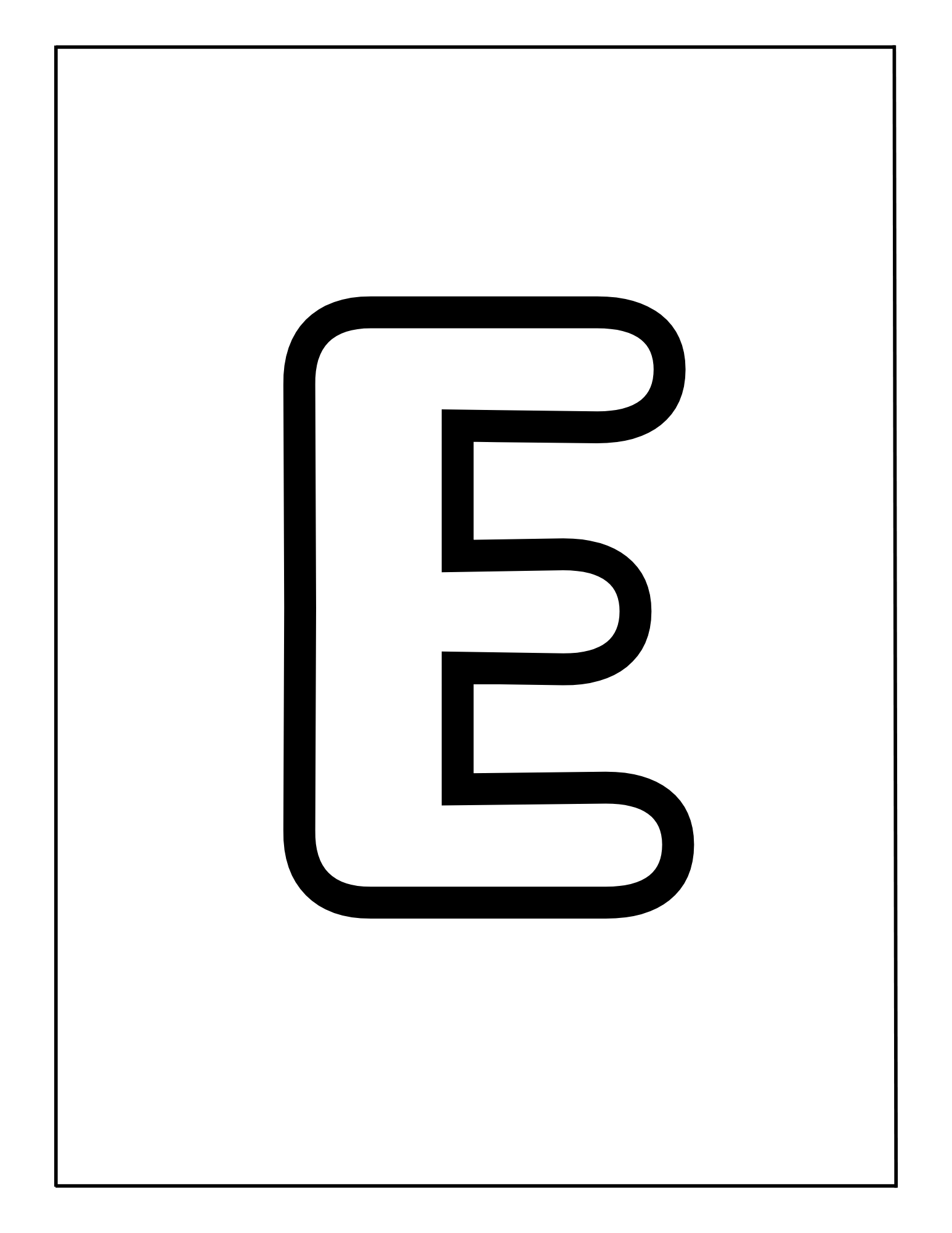 Alphabet Coloring Pages A-Z - E