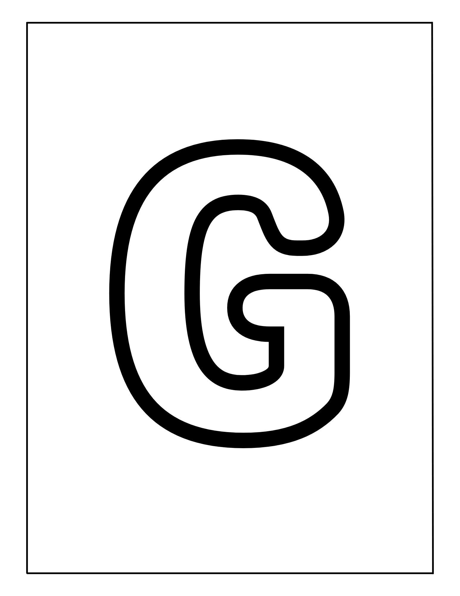 Alphabet Coloring Pages A-Z - G