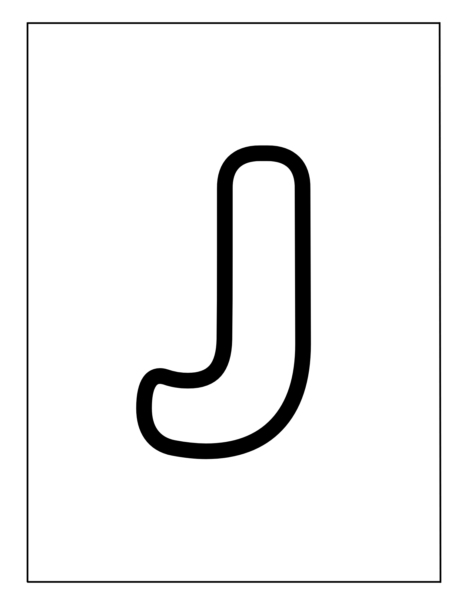 Alphabet Coloring Pages A-Z - J