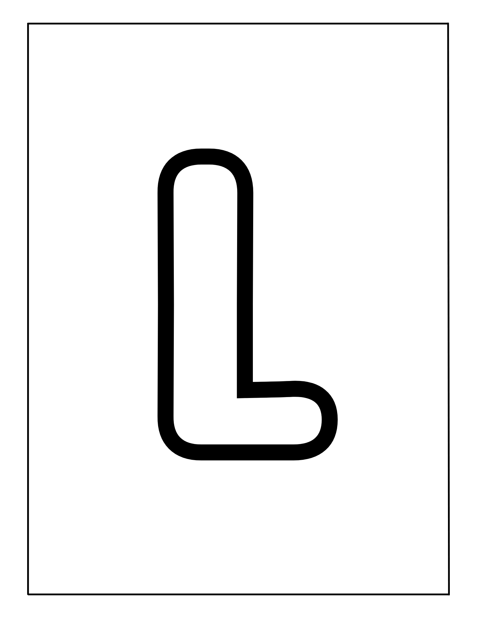 Alphabet Coloring Pages A-Z - L