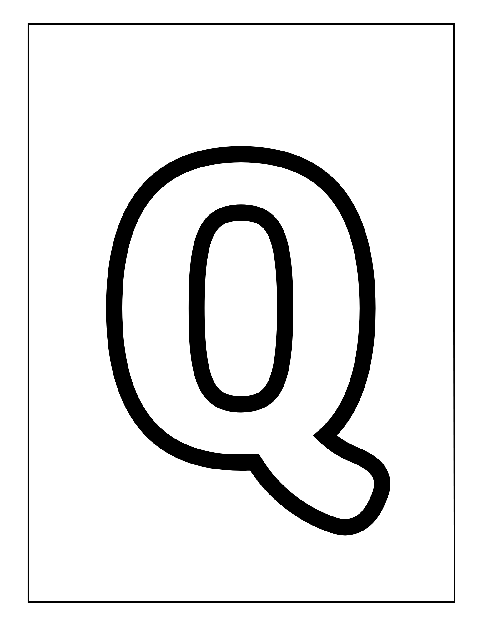 Alphabet Coloring Pages A-Z - Q