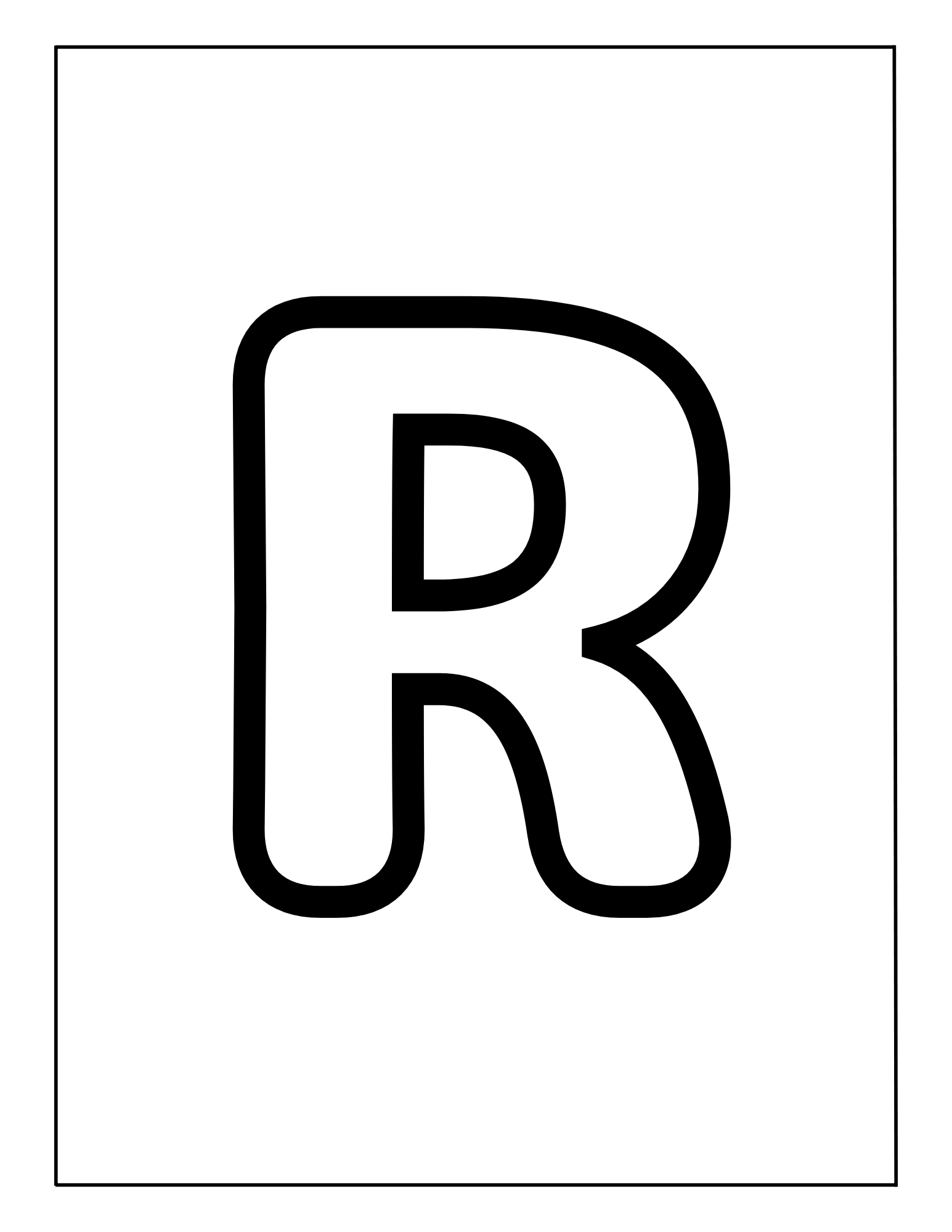 Alphabet Coloring Pages A-Z - R