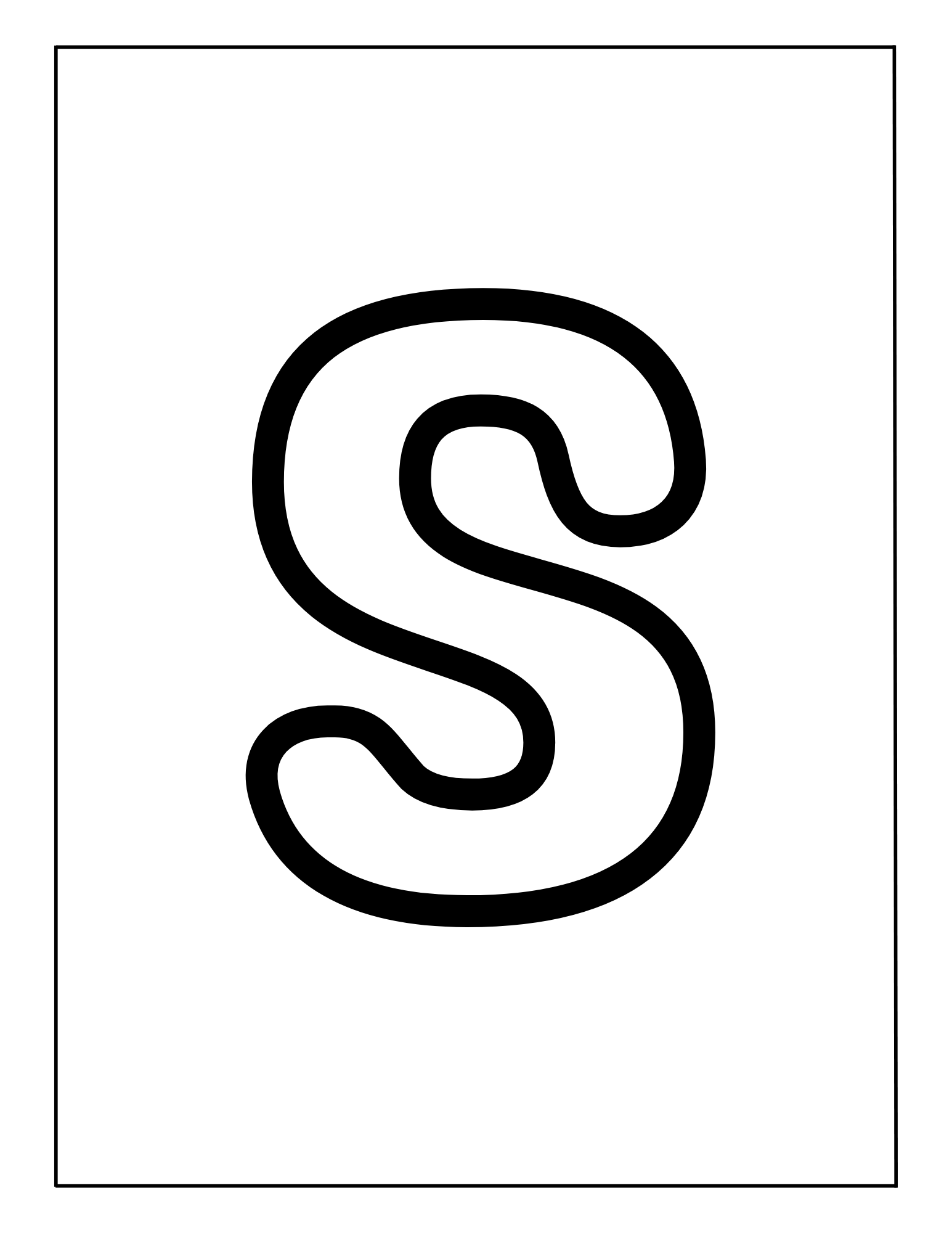 Alphabet Coloring Pages A-Z - S
