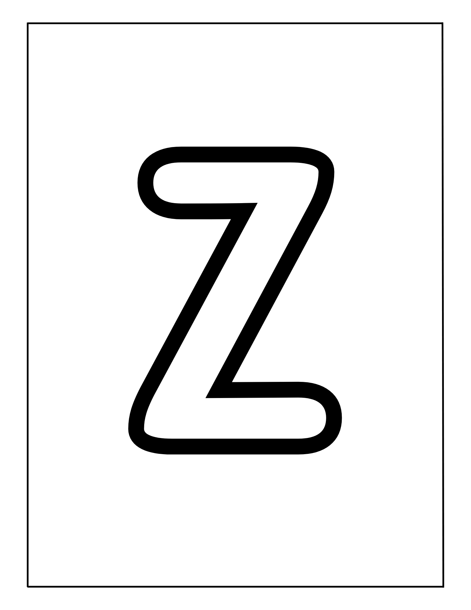 Alphabet Coloring Pages A-Z - Z