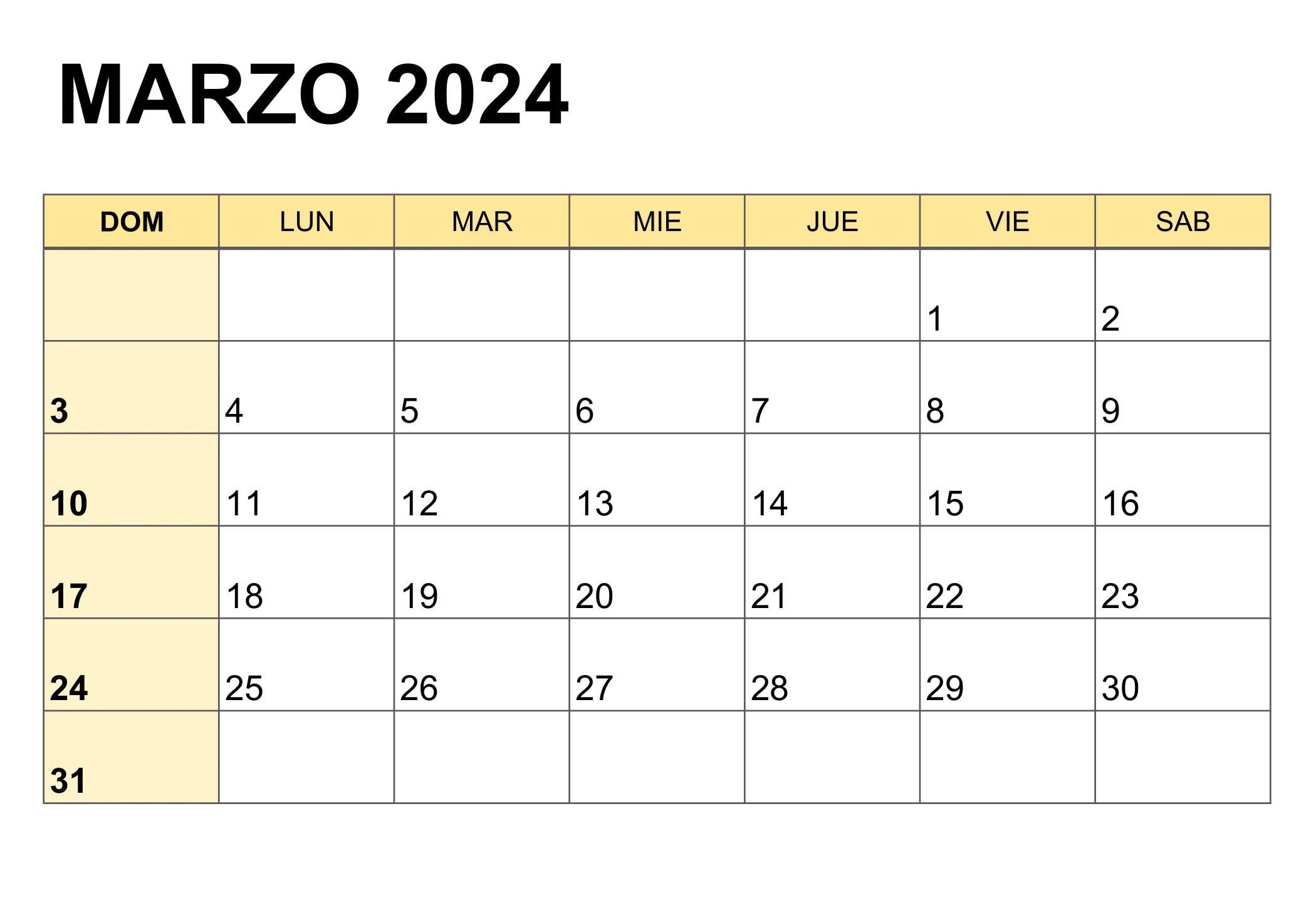 Calendario 2024 Para Imprimir