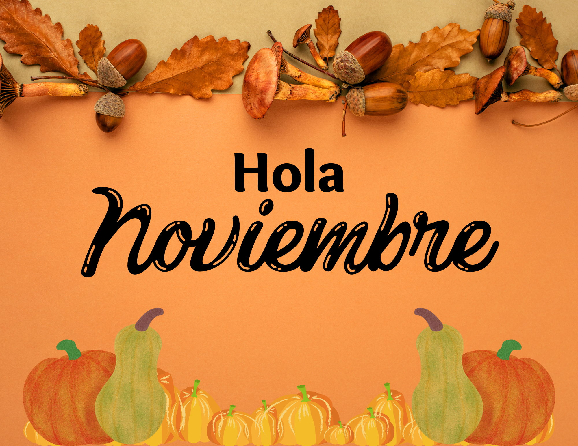 Imágenes llamativas con "Hola Noviembre" en español.
