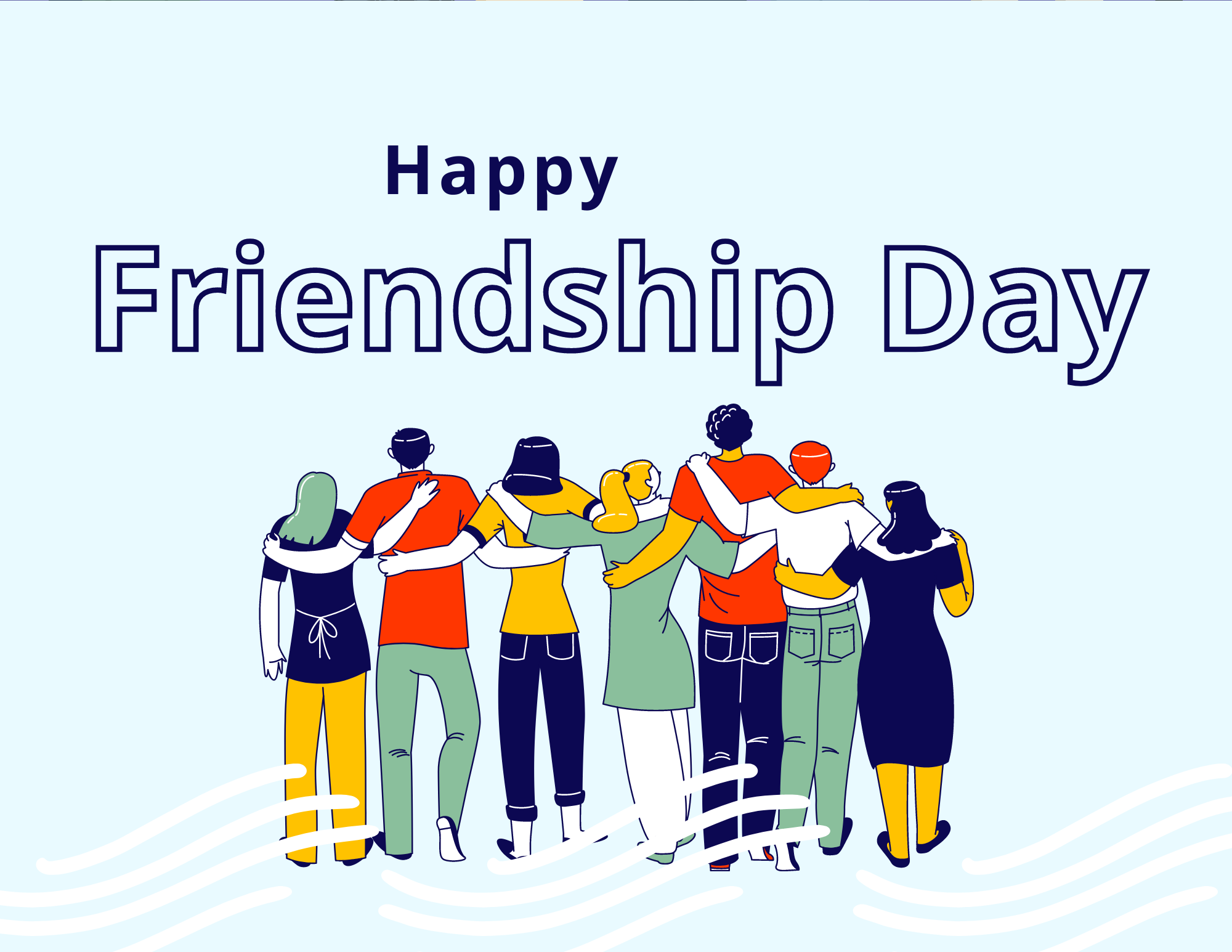 An image of a globe with interlinked hands, representing International Happy Friendship Day 2023, a day dedicated to celebrating friendships across nations and cultures