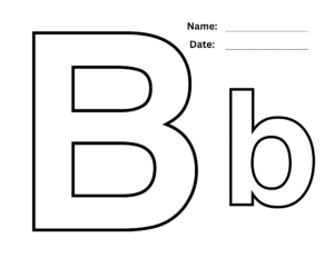 Alphabet B Coloring Pages