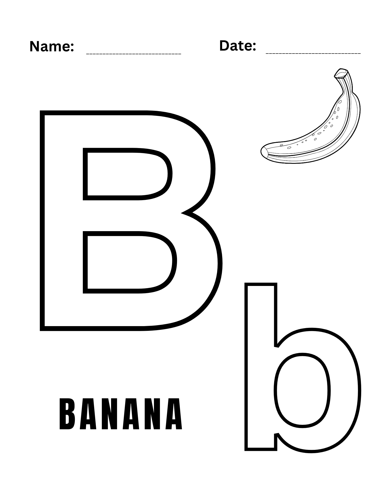 Letter B Coloring Pages - Free & Printable!