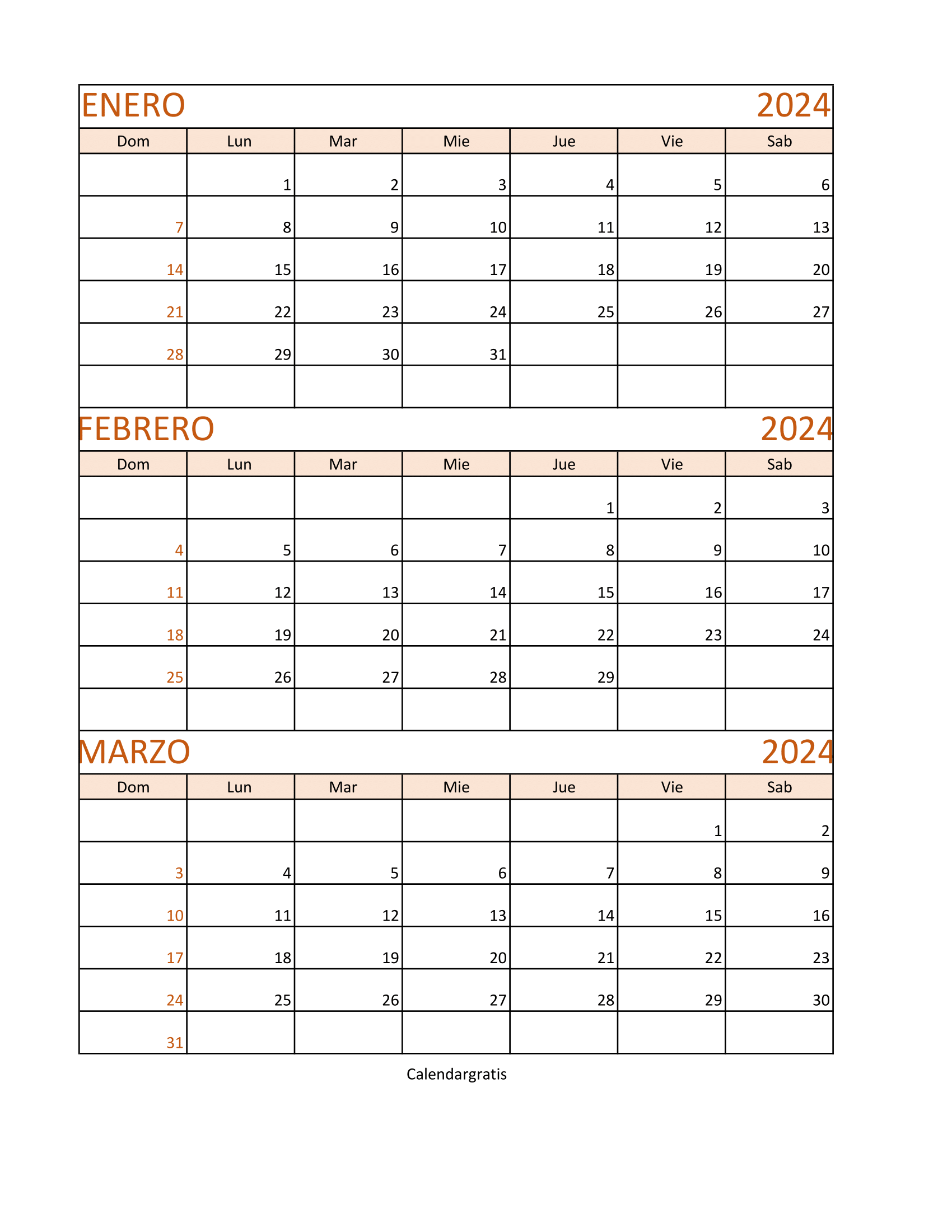 Calendario-enero-febrero-marzo-2024