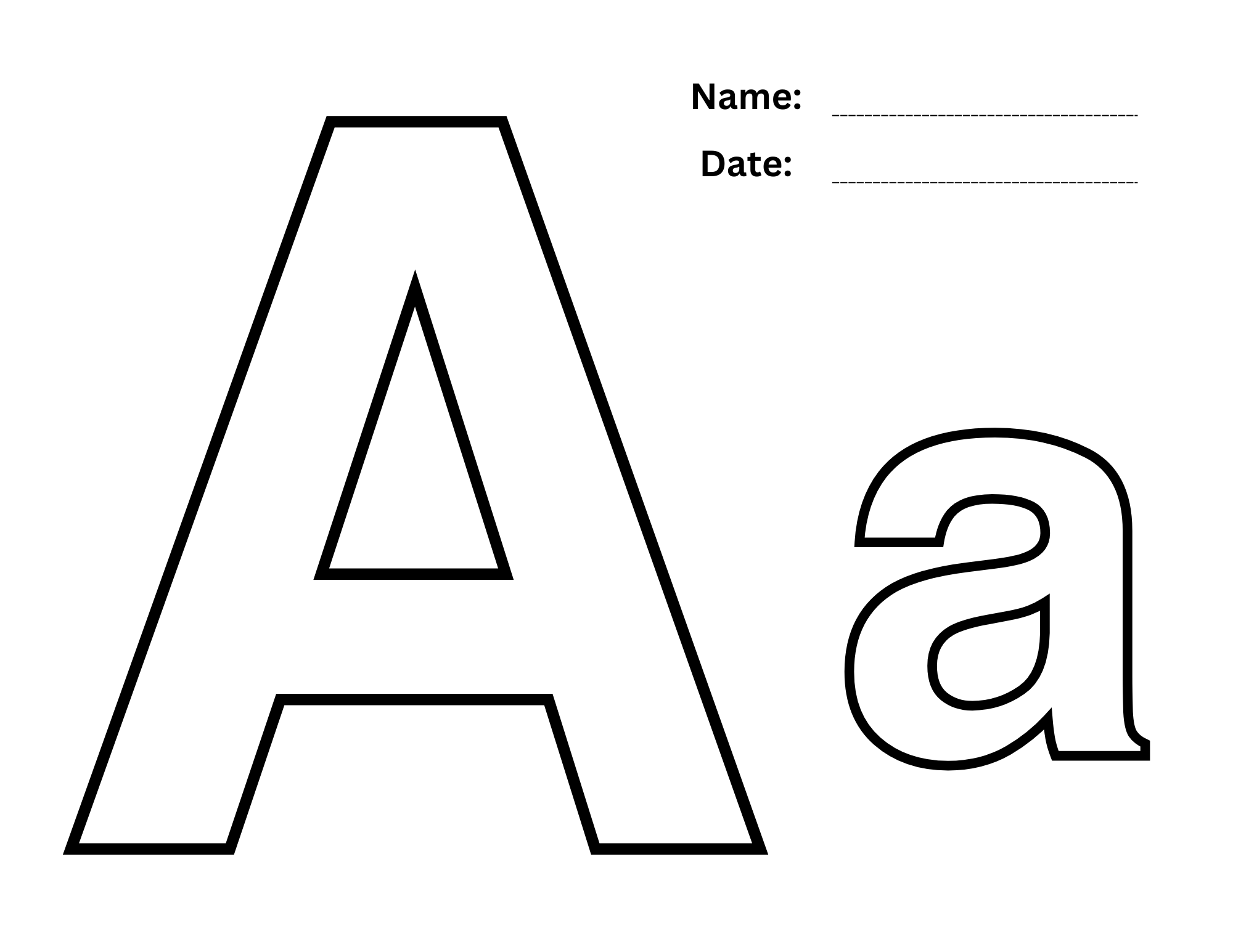 Free Printable Alphabet A Coloring Pages