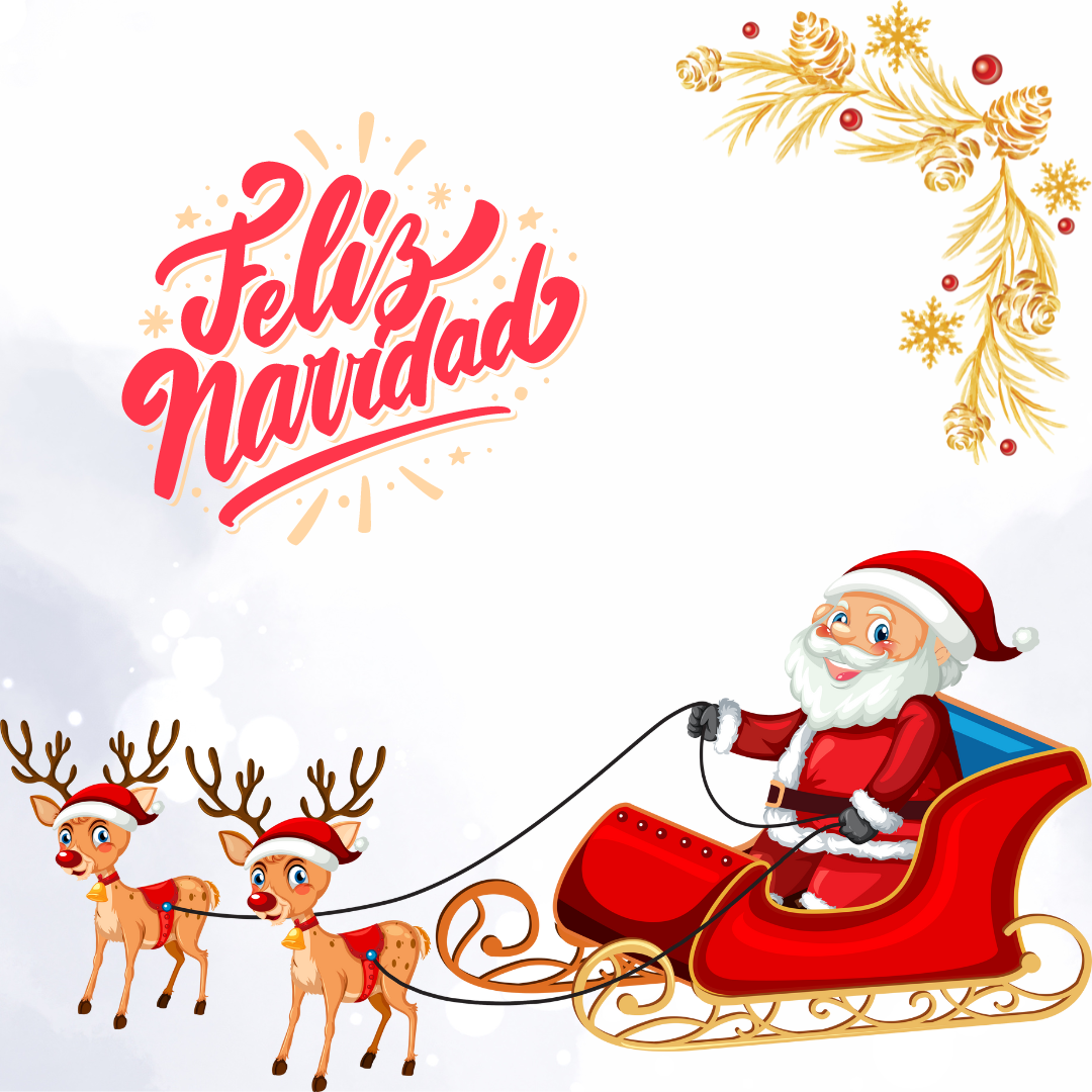 Trineo de Papá Noel Animado